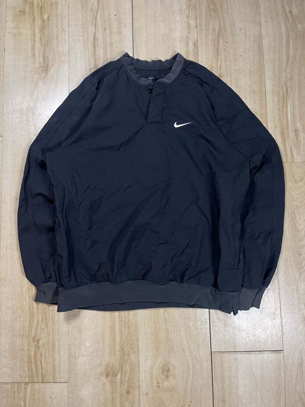 Vintage Nike Golf Swoosh Logo Henly Pullover Windbreaker Jacket